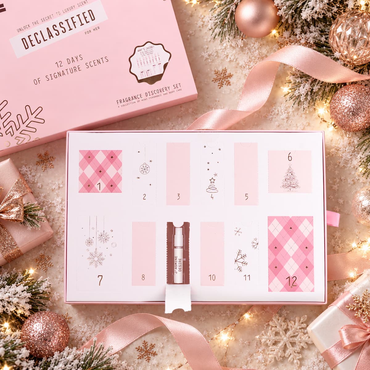 Women's Calendar Set 3ml EDP × 8 + 10g Body Lotion × 2 + 25g Candle × 2