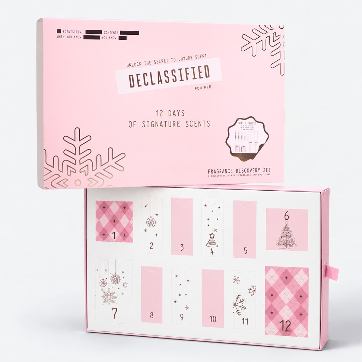 Women's Calendar Set 3ml EDP × 8 + 10g Body Lotion × 2 + 25g Candle × 2