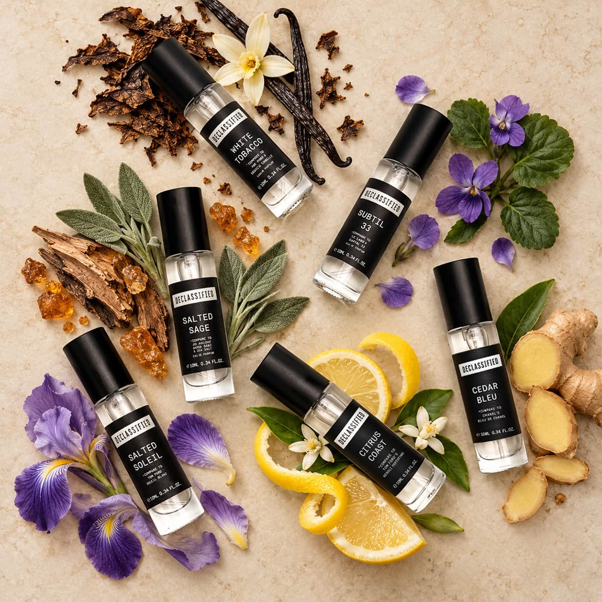 Men 6-Piece Perfume Set 0.34 oz / 10 ml × 6