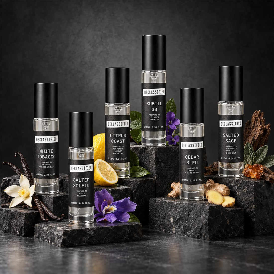 Men 6-Piece Perfume Set 0.34 oz / 10 ml × 6