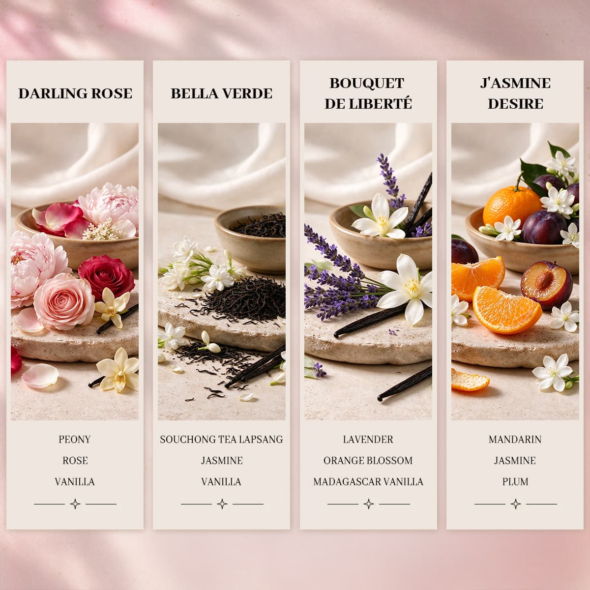 The Blushing Florals 4-Piece Perfume Set